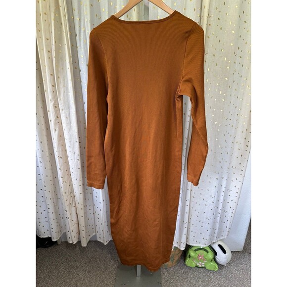 NWT Victoria's Secret PINK x Chloe Halle Stretch Ribbed Bodycon Midi Dress XXL - Picture 4 of 8